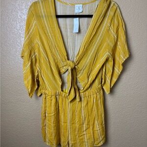 Yellow Striped Romper Paige & Co